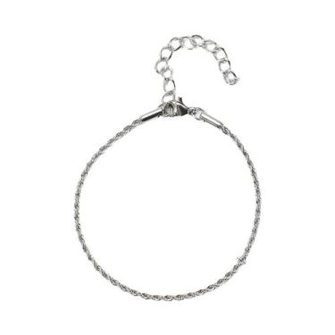 Imagem de Pulseira De Cadeia Torcida Vintage Em Aço Inoxidável Rock Gold De 3mm,