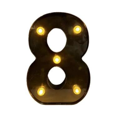 Imagem de Letras E Números De LED Pretos Iluminados Para Decoração De Casa, Bar,