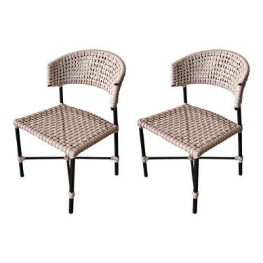 Imagem de Kit 2 cadeiras ivy em aluminio com corda náutica area gourmet - AR7