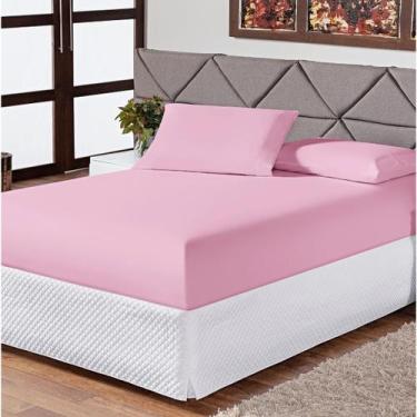 Imagem de Lençol King Size com Elástico 1 Peça Soft Antiácaro 100% Poliéster 180