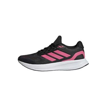 Imagem de adidas Tênis feminino Run Falcon 5, Preto/Rosa Fusion/Branco, 40