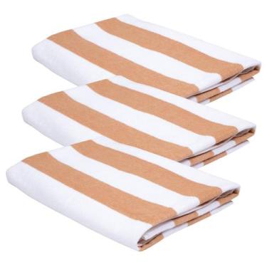 Imagem de Kit 3 Toalhas Banhão Piscina Teka Ibiza 86 X 160CM Cor:Bege, Bege