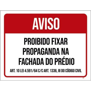 Imagem de Kit 10 Placa Acm Fixas Propaganda Fachada Prédio 18X23