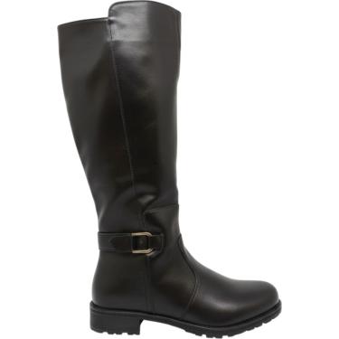 Imagem de Bota Feminina Casual Dia a Dia Conforto Com Detalhe Em Fivela Montaria Mooncity 72136