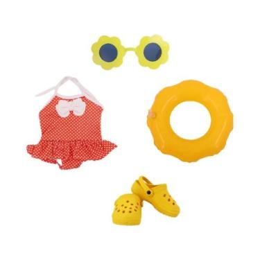 Imagem de Roupa De Banho Com Escamas De Peixe Para Boneca De 43cm, Acessório De 