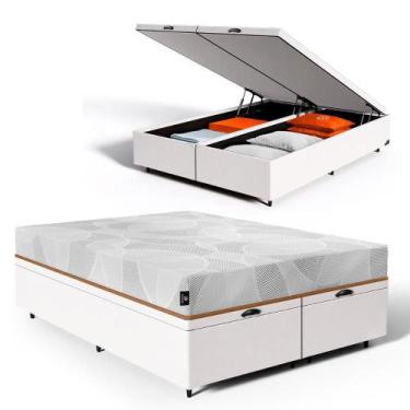 Imagem de Cama Box Baú com Colchão de Espuma D33 Enrolado Sonno Full - Umaflex Q