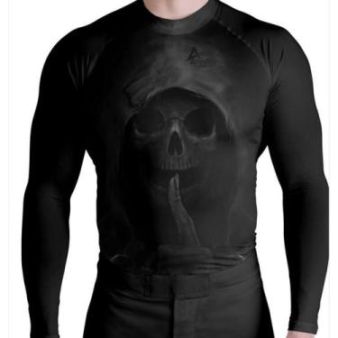 Imagem de Rash Guard Skull Ceifador Masculino - Atlética, P, Preto, Masculino