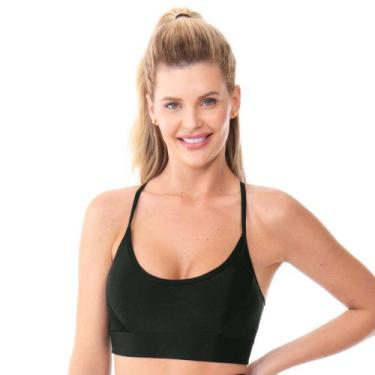 Imagem de Top Fitness Shine Efeito Metalizado Preto Zee Rucci, M