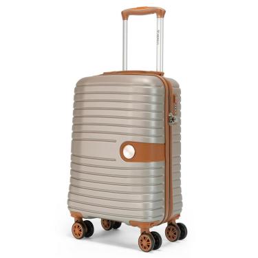 Imagem de Mala de Bordo Primicia Viagem Reforçada ABS Com Rodinhas PP Cadeado TSA Espaçosa 33 Litros-Unissex