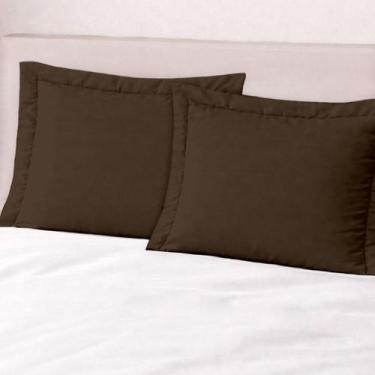 Imagem de Kit 2 Fronhas Aba 70x50cm Percal 180 fios 80% algodão - Rafaloro Enxov