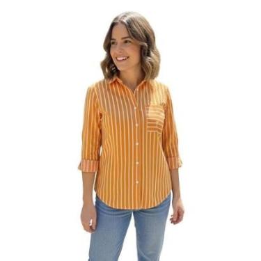 Imagem de Camisa Hering Feminina Manga Longa Listrada-Feminino