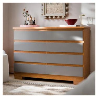 Imagem de Cômoda Grécia 8 Portas Com Corrediças Telescópicas Armário Organizador