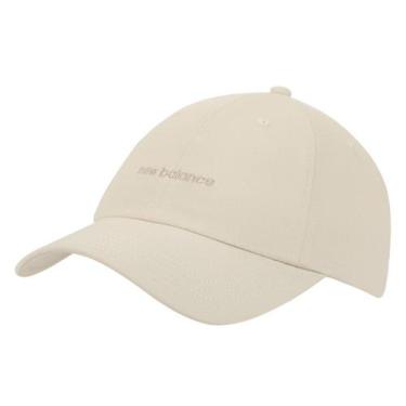 Imagem de Boné New Balance 6 Panel Flat Brim, Branco, Único