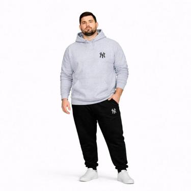 Imagem de Conjunto Moletom Plus Size Canguru G1 a G5 Casaco Com Capuz Calça de Frio Inverno Algodão Poliester-Masculino