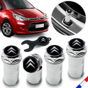 Imagem de Tampa Bico Válvula Antifurto Pneu Citroen C3 C4 C5 Picasso - Emblemate