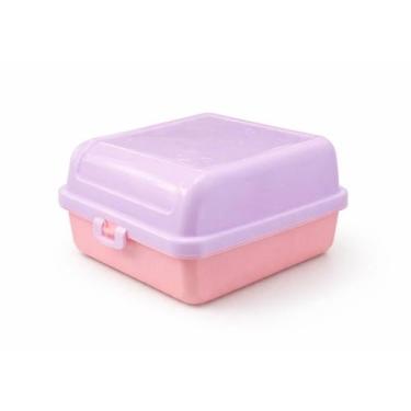 Imagem de Sanduicheira Porta Sanduiche Lancheira Infantil Grande 1,3lt Marmita D