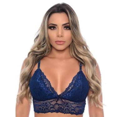 Imagem de Sutiã Top Lingerie Langeri Sem Bojo Sem Aro Com Renda 711 - Patitex, G