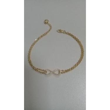 Imagem de Pulseira Feminina Com Pingente Infinito Em Ouro 18kcravejado - Gift