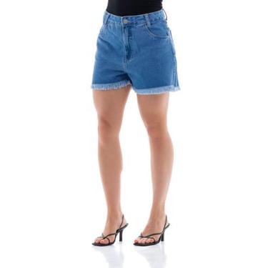 Imagem de Shorts Jeans Feminino Arauto Mom - Arauto Jeans, Azul claro, 48