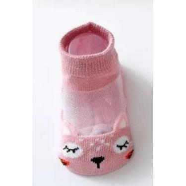 Imagem de Meia bebê zoo curta menina/menino  - Kadu modas, Rosa fox