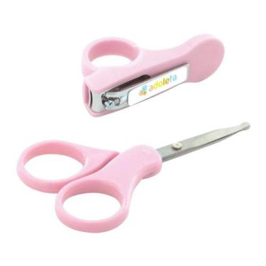 Imagem de Kit Com Tesoura E Cortador De Unha Infantil Adoleta