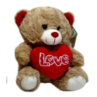 Imagem de Urso de Pelúcia com Coração FE6801 - Fizzy, Marrom