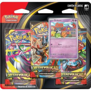 Imagem de Triple pack pokémon megaevolução 1 drifloon copag 19 cartas