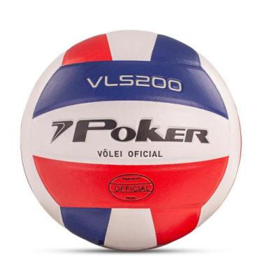 Imagem de Bola De Vôlei Semi Profissional VLS 200 Poker, Azul, Branco, Vermelho