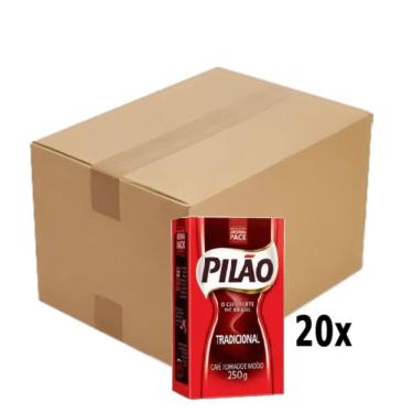 Imagem de Café PILÃO Tradicional 250g Caixa com 20 Unidades