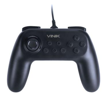 Imagem de Controle com Fio Vinik Ns Preto para Nintendo Switch com Vibração Usb Design Ergonômico