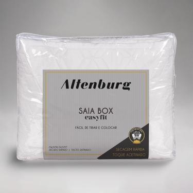 Imagem de Saia Box para Cama Solteiro Easy Fit Poliéster 1 Peça Branco Altenburg 88cm X 188cm X 35cm
