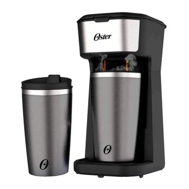 Imagem de Cafeteira Elétrica Oster 2day OCAF200 em Aço Inox com 2 Copos Térmicos 110V