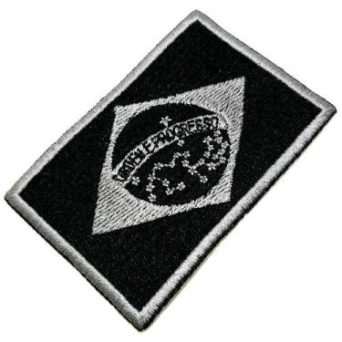 Imagem de Bandeira país Brasil Patch Bordada passar a ferro ou costura - BR44