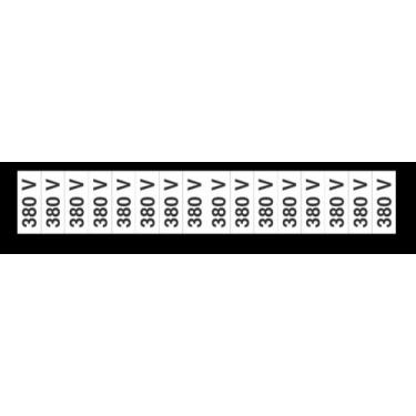 Imagem de Placa indicação para tomada 380v 5x25cm Sinalize