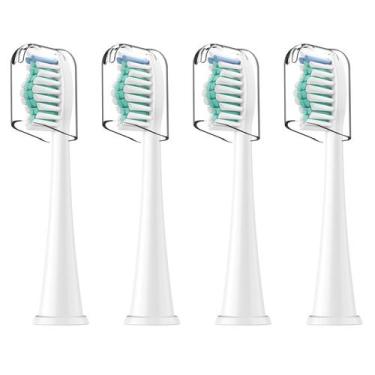Imagem de Cabeças de escova de dentes ELFIN, pacote com 4, cerdas macias para So
