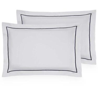 Imagem de Kit Fronha 50x90cm 300 Fios Lázio Festonê Tinto 2 peças - Casa K, Bran
