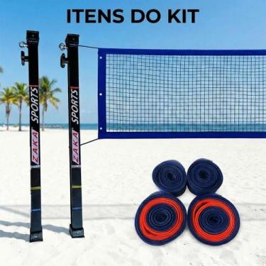 Imagem de KIT Esporte Multiuso Rede AZ+ Suporte de Regulagem +Marcação MA+LC - Z