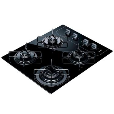 Imagem de Cooktop a Gás 4 Bocas Consul CD060AE com Grades Individuais Esmaltadas, Acendimento Automático e Controle Fácil Preto - Bivolt