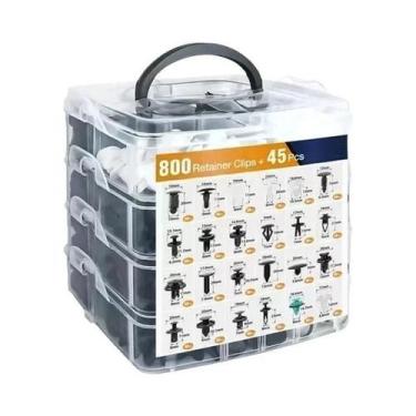 Imagem de Kit De 800 Peças De Clipes Plásticos Para Carro, Rebites De Pressão Pa