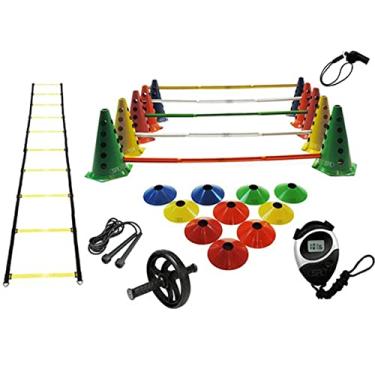 Imagem de Escada + 10 Cones + 5 Barreiras + Corda + Roda + Cronometro + Apito