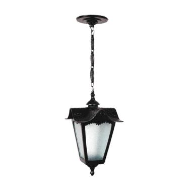 Imagem de Luminária Externa Interna Madri Menor Com Corrente Alumínio