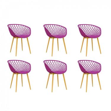 Imagem de Conjunto 6 Cadeiras com Braços Clarice Rivatti Cereja