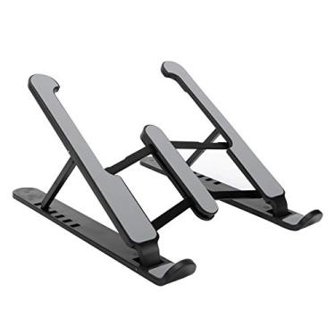 Imagem de Suporte para laptop, portátil dobrável antiderrapante suporte para laptop de mesa suporte para laptop de altura ajustável