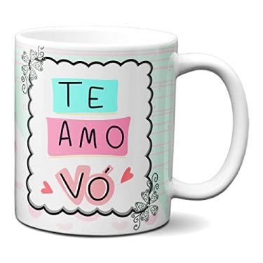 Imagem de Caneca Feliz Dia Dos Avós Te Amo Vó Presente Criativo (Branca)