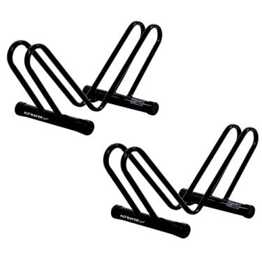 Imagem de Kit Com Dois Suporte Bicicletário de Chão Tipo ´v´ Preto AL-114 - Altmayer
