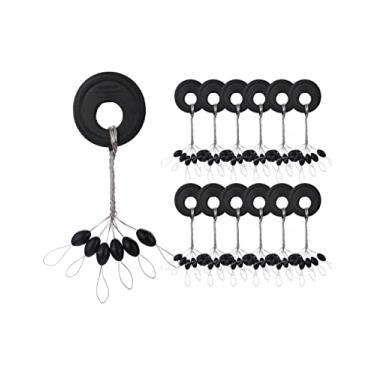 Imagem de Beoccudo Bobber Stops Rolhas de Boia de Borracha para Linha de Pesca, 600 Rolhas de Peso