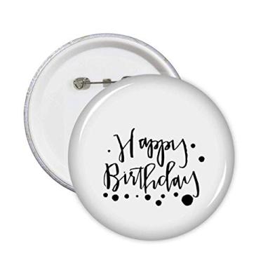 Imagem de Presentes de Feliz Aniversário Bênção Melhores Desejos Alfinetes Emblema Botão Decoração Acessório 5 peças