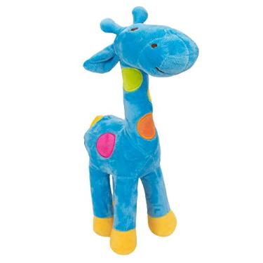 Imagem de Pelúcia Girafa Azul Com Pintas Coloridas 34 cm