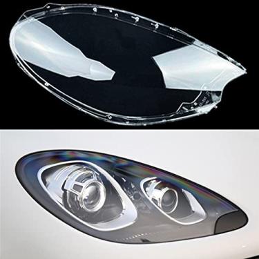 Imagem de TONUSA Lente do farol dianteiro do carro para substituição da tampa do vidro do carro abajur transparente, para Porsche Macan 2014 2015 2016 2017