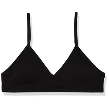 Imagem de Maidenform Sutiã curto sem costura com decote em V para meninas grandes, Preto, M